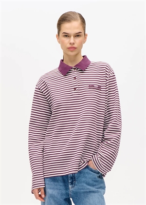 Jeanne polo bluse Italian Plum Stripe Baum Und Pferdgarten 